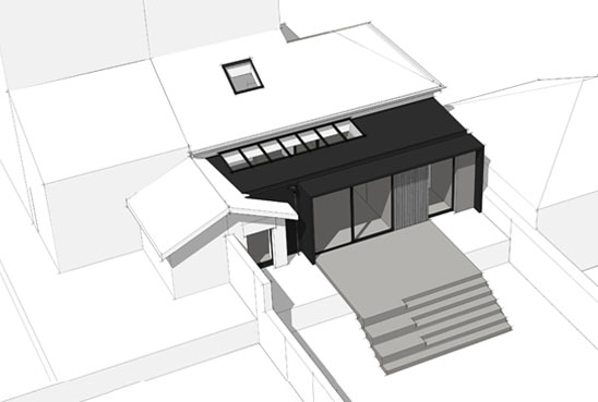 doma architects harrogate kitchen garden extension-sketch visualisation